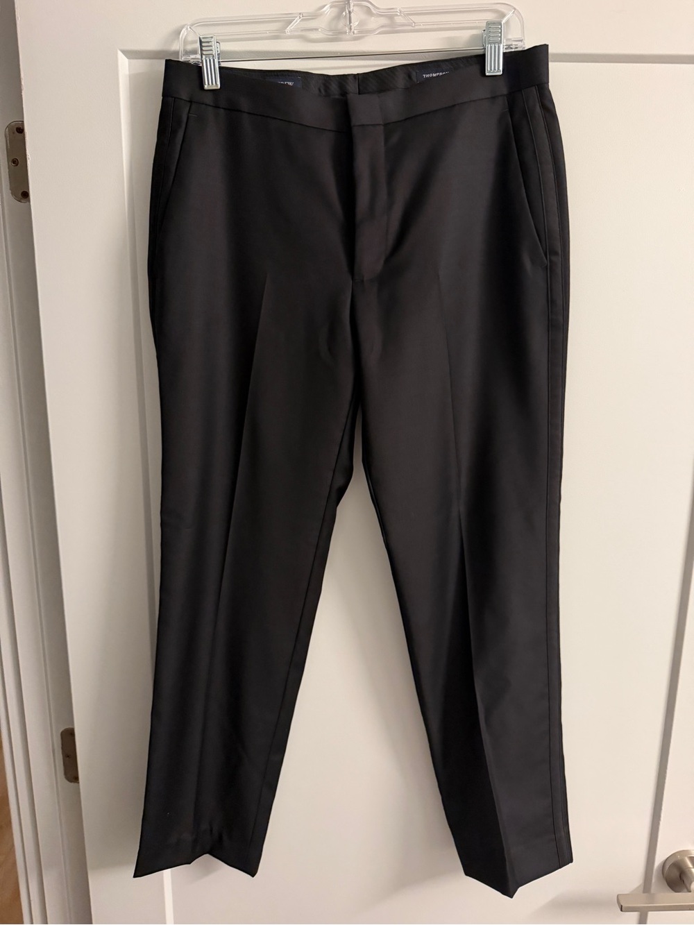 J. Crew Factory Men’s Black Thompson Tuxedo Pants - Classic Tailored Trousers